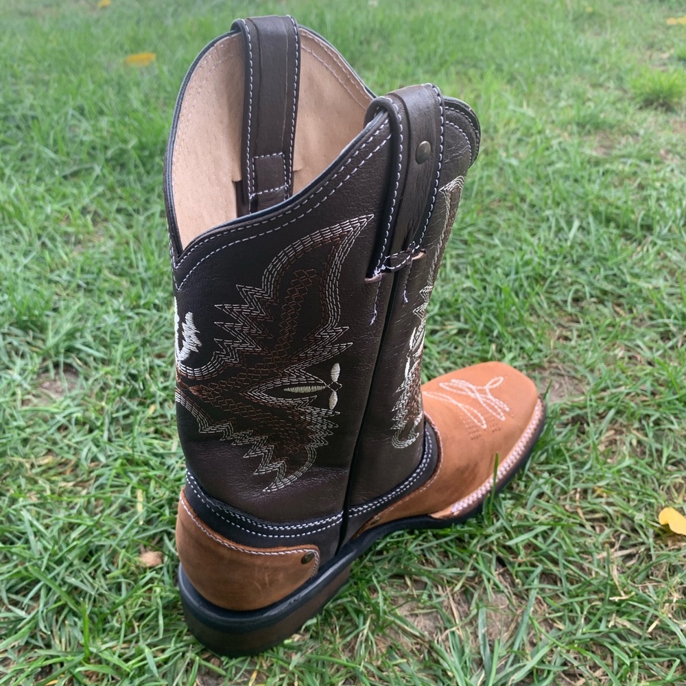 Women’s Western Rodeo Cowgirl Leather Boots Tan botas Vaqueras - Picture 4 of 8